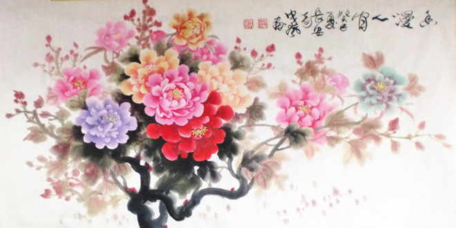 曳岚国画作品-花鸟
